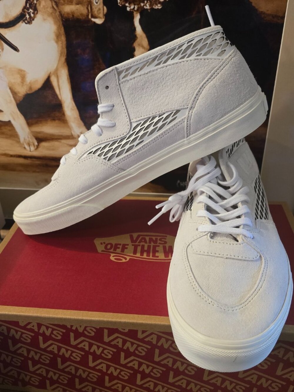 VANS Half Cab Decon Skate Shoe Marshmallow White VN000EKMCCZ Men's Sz 13 NEW